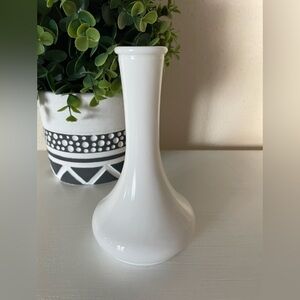 Milk Glass Signed 4061 Vase 6 inch Tall 3" Across The Bottom good Condition